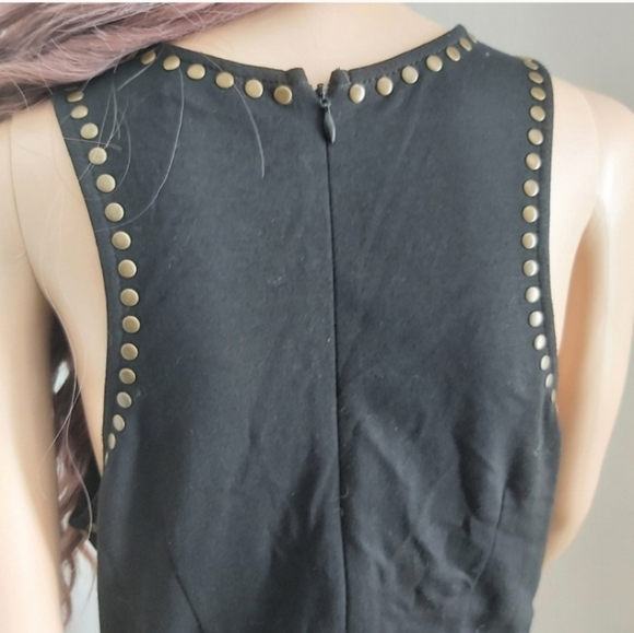 Sparkle & Fade dress black tank bodycon midi studded sleeveless - Picture 8 of 14